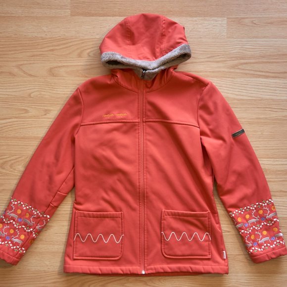 MAYA MAYA Women s Climate Control Embroidered Orange Slim Jacket Size L - Picture 3 of 14